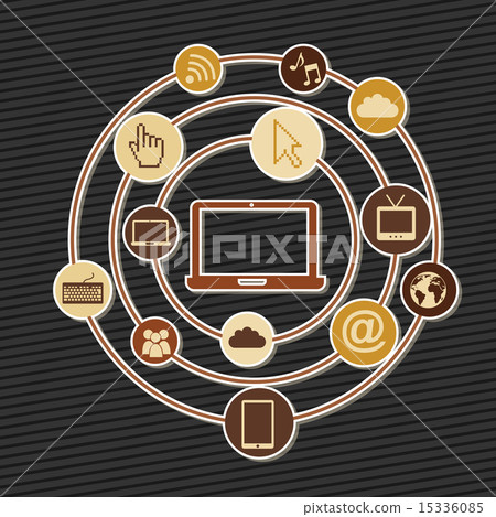 social media over lineal background vector illustration social media over lineal background vector illustration 15336085