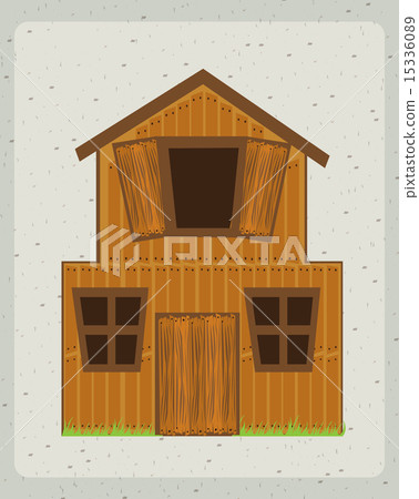 farm house with over gray background vector illustration farm house with over gray background vector illustration 15336089
