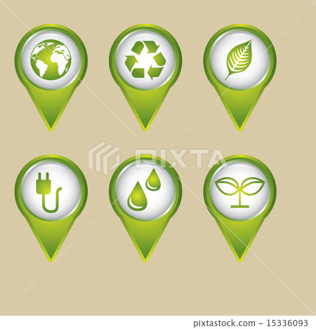 eco design over beige background vector illustration 15336093