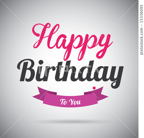 Birthday design over gray background vector illustration Birthday design over gray background vector illustration 15336095