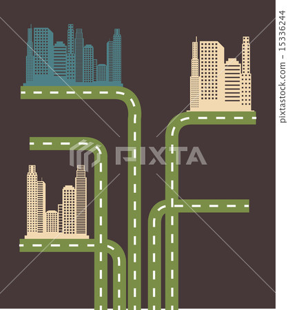 urban city design over gray background vector... - Stock Illustration ...
