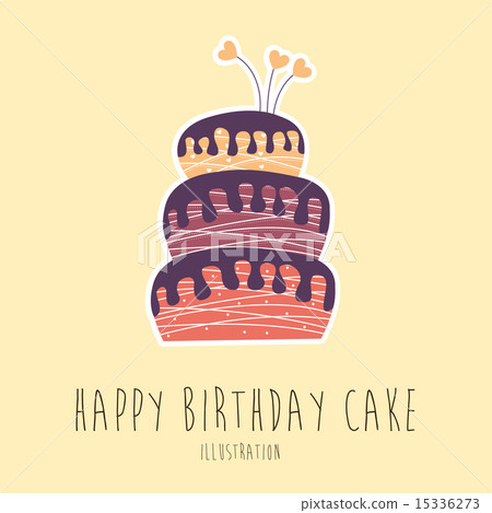 Birthday design over beige background vector illustration 15336273
