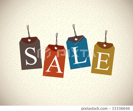 red sale tags over pattern background vector illustration red sale tags over pattern background vector illustration 15336698