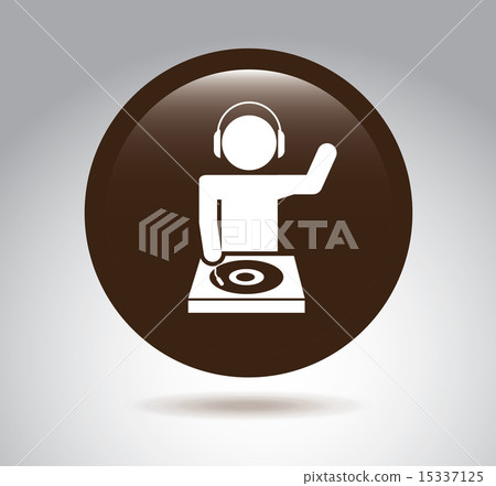 music label over gray background vector illustration 15337125