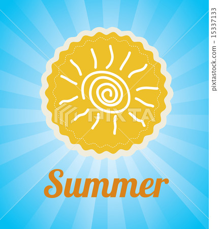 summer design over blue background vector illustration 15337133