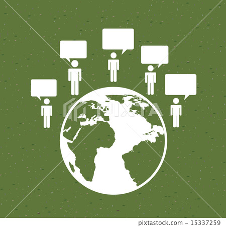 think green over green background vector illustration 15337259