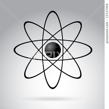 atom design over gray background vector illustration atom design over gray background vector illustration 15337409