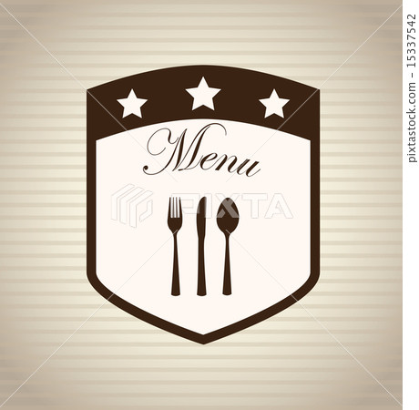 menu design over lineal background vector illustration 15337542