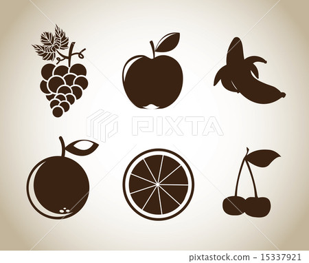 fruits design over beige background vector illustration 15337921
