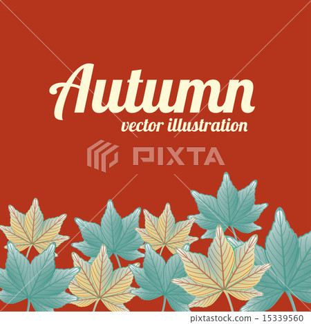 autumn design over orange background vector illustration autumn design over orange background vector illustration 15339560