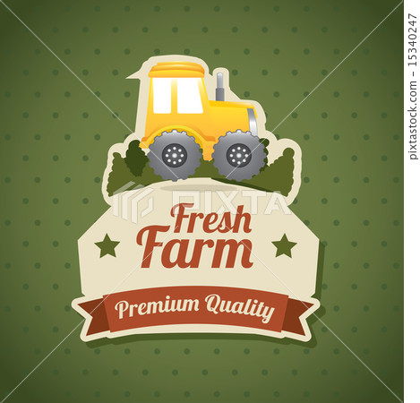 fresh farm label over white background vector... - Stock Illustration ...