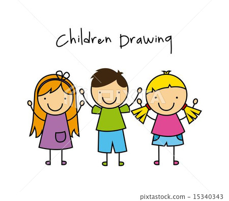 children drawing design 15340343