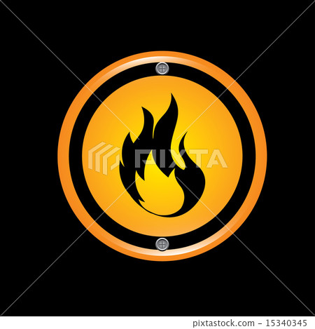 flames signal over black background vector illustration flames signal over black background vector illustration 15340345