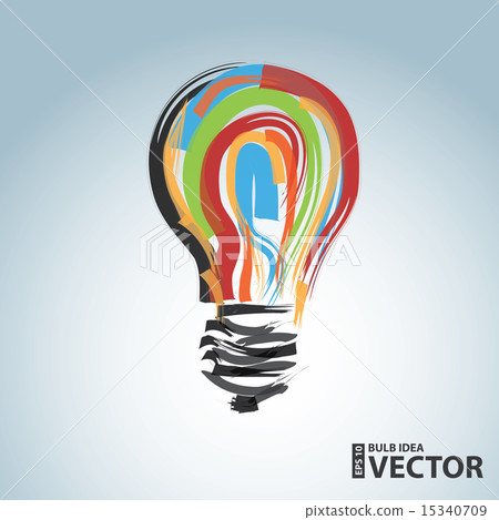 bulb idea design over blue background vector illustration 15340709