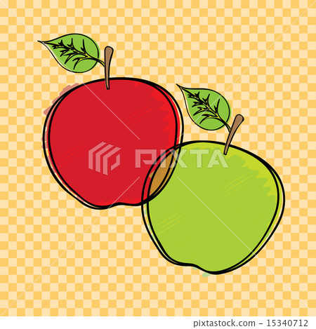 fruits design over grid background vector illustration 15340712