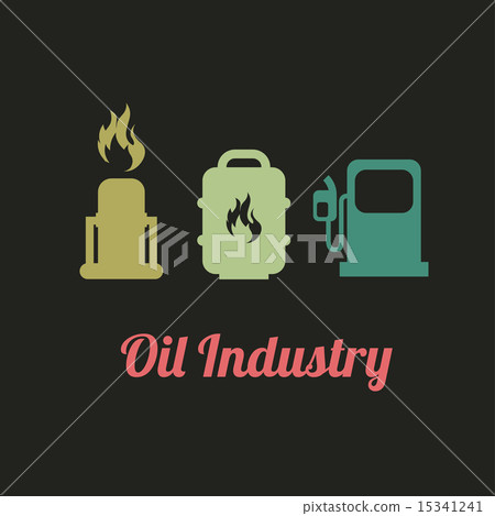oil industry over black background vector illustration 15341241