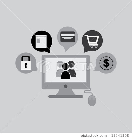 computer design over gray background vector illustration 15341308