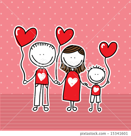 family love over pink background vector illustration family love over pink background vector illustration 15341601