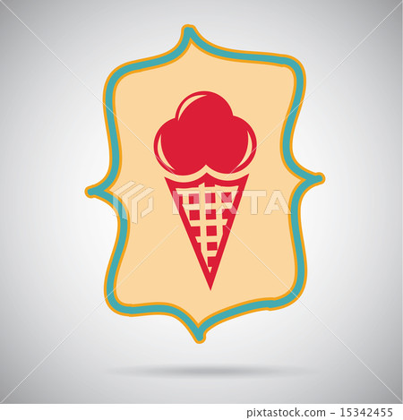 ice cream design over gray backround vector illustration 15342455