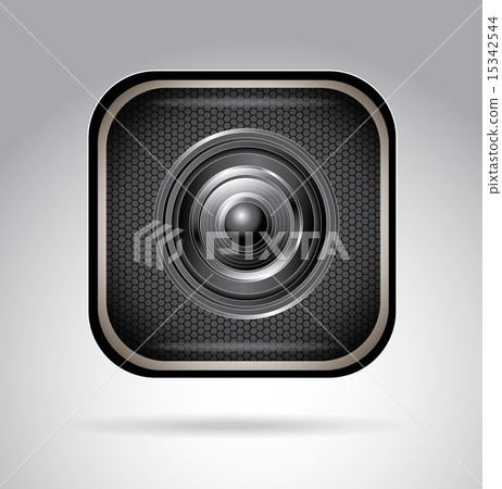 camera lens over black background vector illustration 15342544