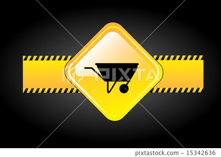 danger signal over black background vector illustration 15342636