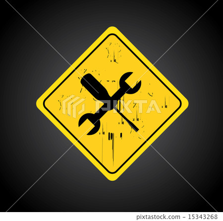mechanic signal over black background vector illustration mechanic signal over black background vector illustration 15343268