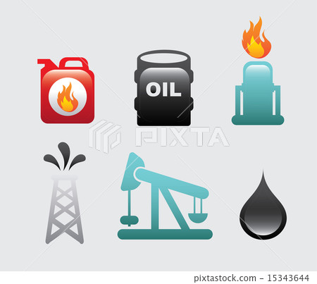 fuel icons over gray background vector illustration 15343644