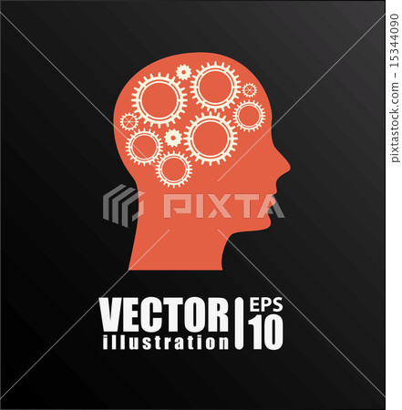 Gears design over black background vector... - Stock Illustration ...