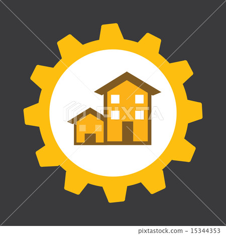 real estate design over gray background vector illustration real estate design over gray background vector illustration 15344353