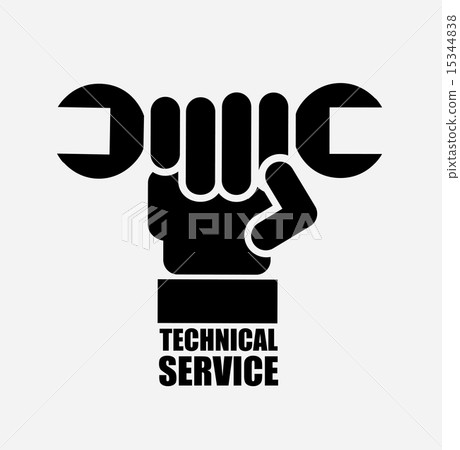 technical support over gray background vector illustration technical support over gray background vector illustration 15344838