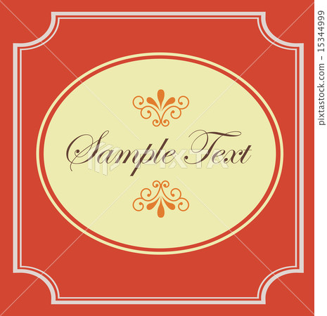 Classic label over orange background vector illustration Classic label over orange background vector illustration 15344999