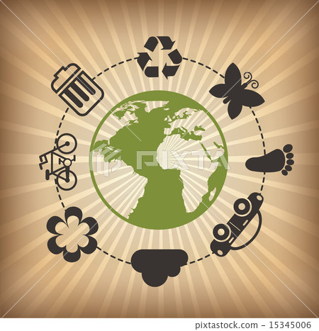 ecology design over vintage background vector illustration ecology design over vintage background vector illustration 15345006