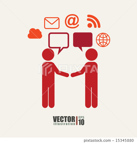 Social media design over beige background vector illustration 15345880