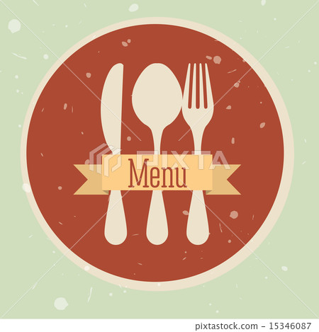 menu design over blue background vector... - Stock Illustration ...