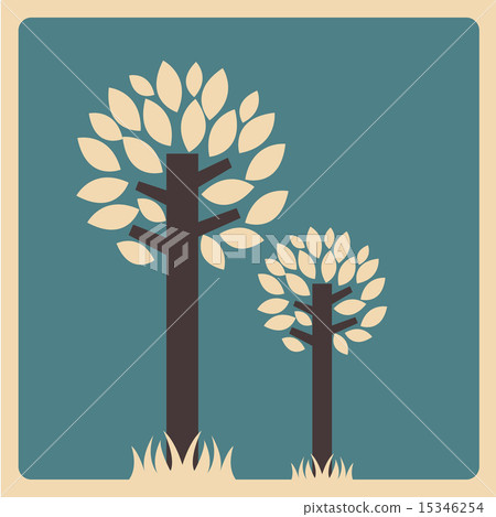 nature forest design over blue background vector illustration 15346254