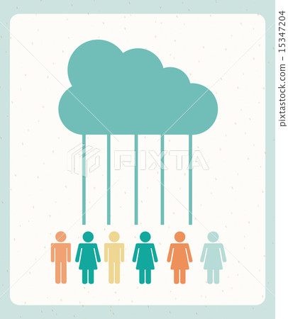 cloud computing over white background vector... - Stock Illustration ...