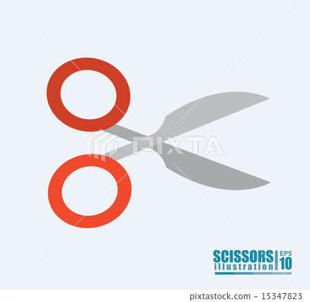 Scissors design over white background vector illustration 15347823