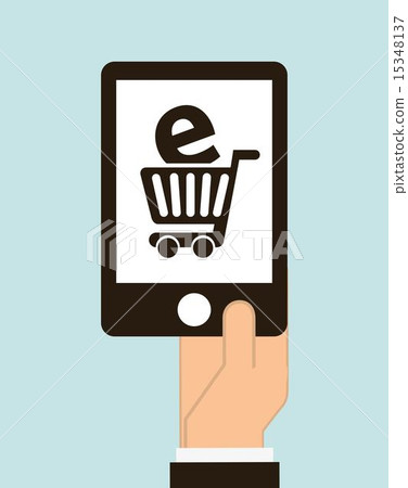 e-commerce design over blue background vector illustration e-commerce design over blue background vector illustration 15348137