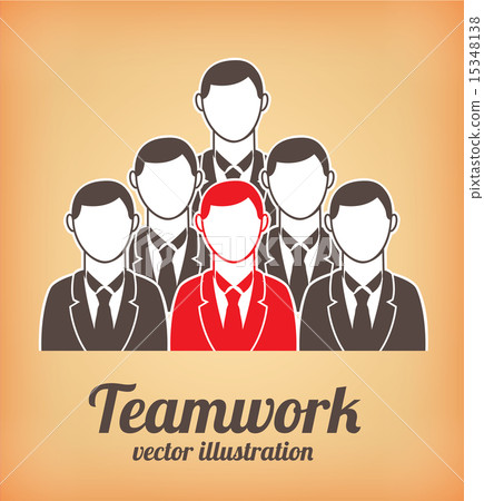 teamwork design over gray background vector illustration 15348138