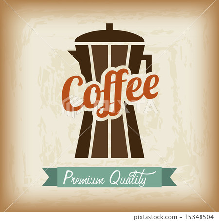 coffee design over pattern background vector... - Stock Illustration ...