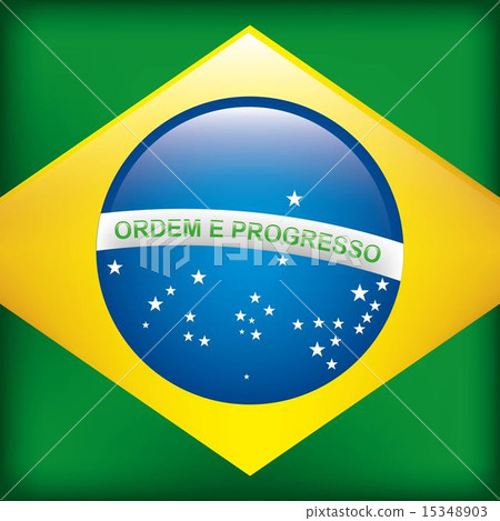 brazil design over green background vector illustration 15348903