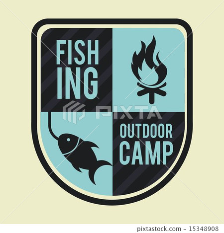 camping design over cream background vector illustration 15348908