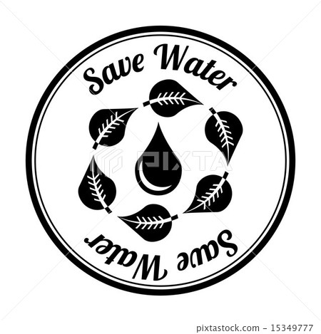 save water over white background vector illustration 15349777
