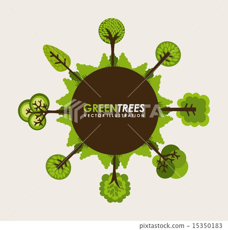 Ecology design over beige background vector illustration 15350183