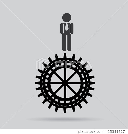 gears design over gray background vector illustration 15351527