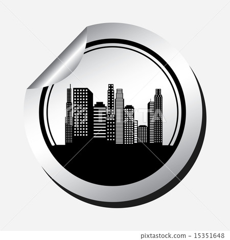 urban city design over gray background vector... - Stock Illustration ...