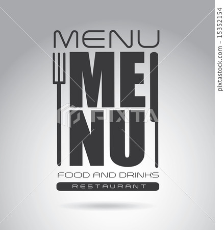 menu design over gray background vector illustration menu design over gray background vector illustration 15352154