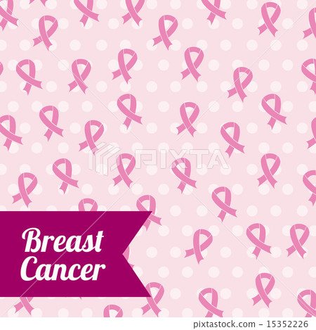 Breast cancer design over pink dotted background vector illustra 15352226