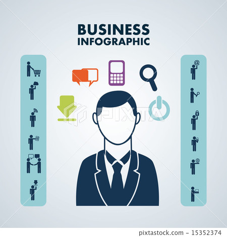 Business design over gray background vector illustration 15352374