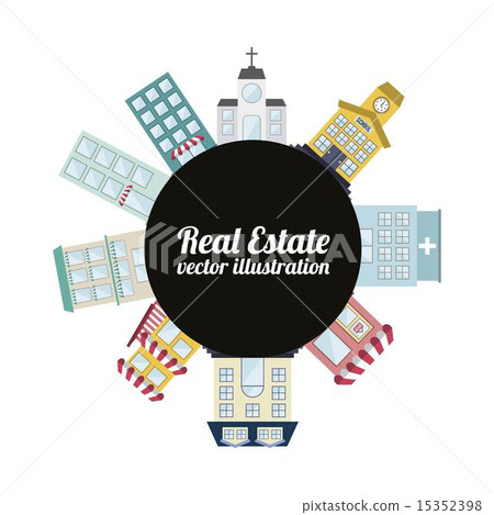 Real estate design over white background vector... - Stock Illustration ...